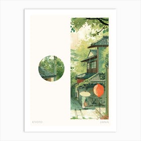 Kyoto Japan 10 Cut Out Travel Poster Art Print