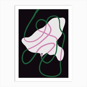 Vine and petal abstract Art Print