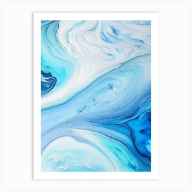 Water Texture Water Waterscape Marble Acrylic Painting 1 Art Print