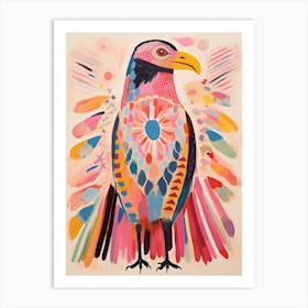 Pink Scandi Eagle 2 Art Print