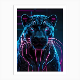 Neon Leopard 2 Art Print