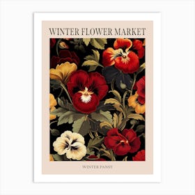 Winter Pansy 4 Winter Flower Market Poster Art Print