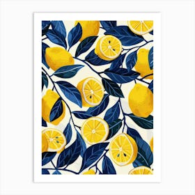 Lemons On A Branch 13 Art Print