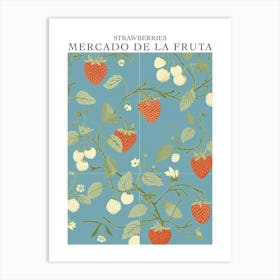 Mercado De La Fruta Strawberries Illustration 7 Poster Art Print