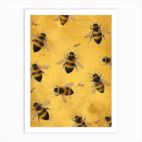 Meliponini Bee Storybook Illustrations 18 Art Print