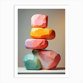 Stack Of Rocks, Stones Art 1 Art Print