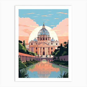 The Vatican City   Vatican City   Cute Botanical Illustration Travel 0 Art Print