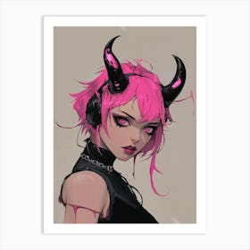 Pink Devil Art Print