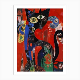 Cat With Eyes Art Print