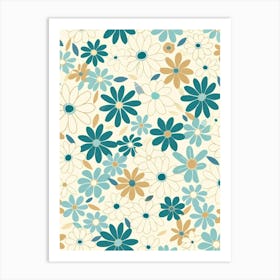 Floral Pattern Vector 1 Art Print