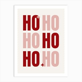 Ho Ho Ho Christmas Poster Art Print