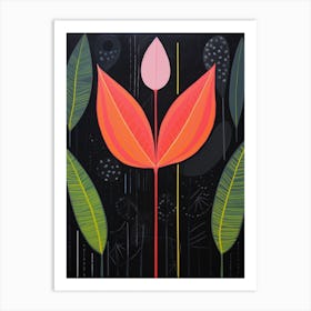 Heliconia 4 Hilma Af Klint Inspired Flower Illustration Art Print