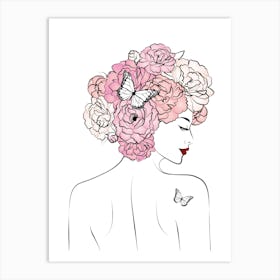 Flower Girl Light Skin Three Art Print