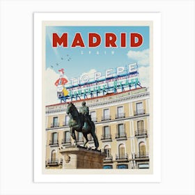 Madrid Spain Tio Pepe Travel Poster Art Print