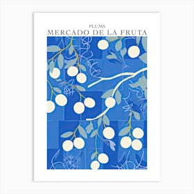 Mercado De La Fruta Plums Illustration 1 Poster Art Print