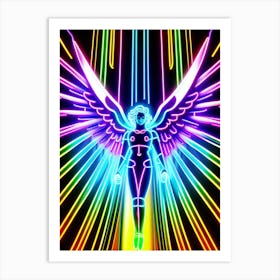 Neon Angel Art Print