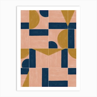 Painted Wall Tiles 01 Art Print