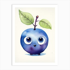 Friendly Kids Blueberry 1 Art Print
