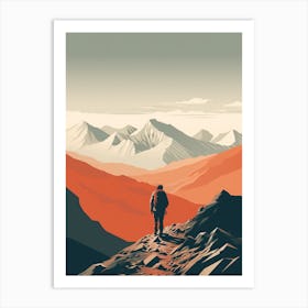 W Trek Chile Hiking Trail Landscape Art Print