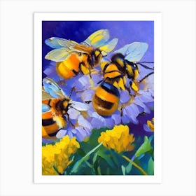 Buzzing Bees 2 Painting Art Print