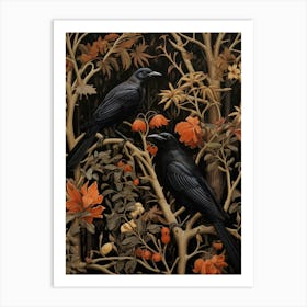 Dark And Moody Botanical Baldpate Art Print