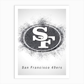 San Francisco 49ers Sketch Drawing Art Print