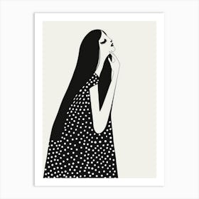 Polka Dot Dress 2 Art Print