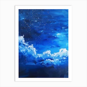 Blue Sky With Clouds 3 Art Print