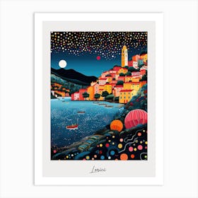 Poster Of Lerici, Italy, Illustration In The Style Of Pop Art 1 Art Print