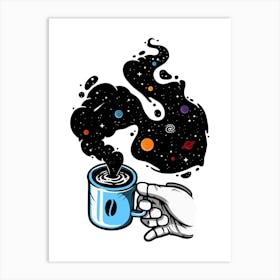 Space Coffee Art Print