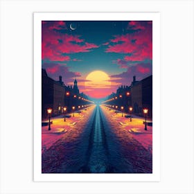 Street At Night Art Print