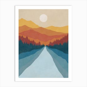 Road In The Mountains Art Print