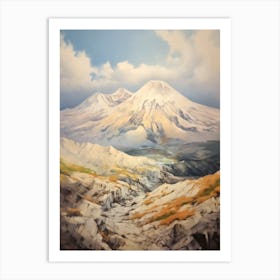 Mount St Helens Usa 1 Mountain Painting Art Print