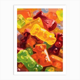 Gummy Bears Oil Painting 4 Art Print