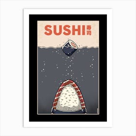 SUSHI Shark Art Print