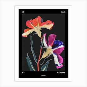 No Rain No Flowers Poster Sweet Pea 4 Art Print