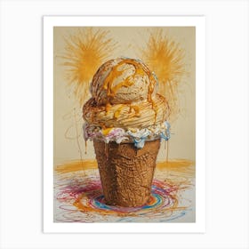 Ice Cream Cone 20 Art Print