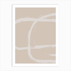 Beige Abstract Painting Art Print