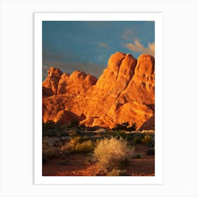 Sunrise At The Red Rock Canyon Art Print