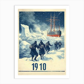 Aihrgdesign A Vintage Adventure Poster Of A Polar Exploration Aaaee4eb 9d6b 445a 816e 7ca7bba0ac90 3 Art Print