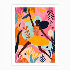 Matisse Inspired, Dancer In The Garden, Fauvism Style Art Print
