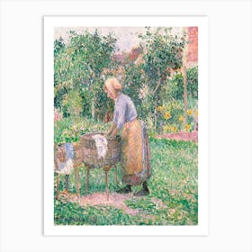 A Washerwoman At Éragny (1893), Camille Pissarro Art Print
