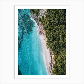 Aerial View Of A Tropical Beach 21 Art Print