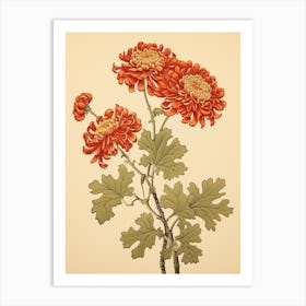 Kiku Chrysanthemum 2 Vintage Japanese Botanical Art Print