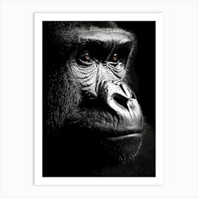 Portrait Of A Gorilla Art Print