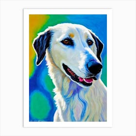 Borzoi Fauvist Style Dog Art Print