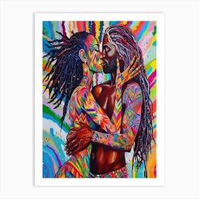 Loving Feeling - The Kiss Art Print