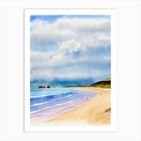 Sandwood Bay Beach, Sutherland, Scotland Watercolour Art Print