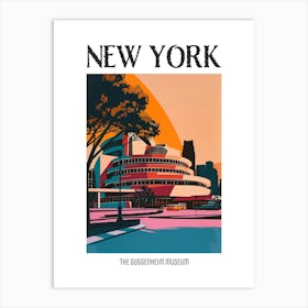The Guggenheim Museum New York Colourful Silkscreen Illustration 2 Poster Art Print
