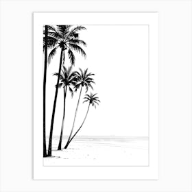 Leonardo Anime Xl A Minimalistic Blackandwhite Illustration Of 1 (1) Art Print